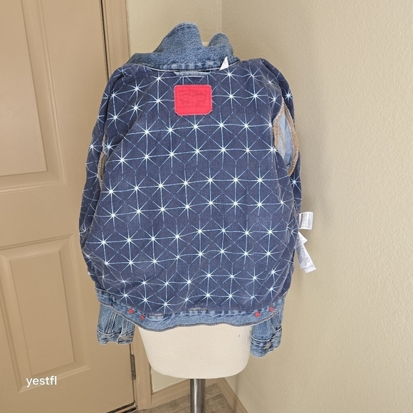 Levi's Women's Denim Trucker Jacket Blue Country Western Original Large - Picture 8 of 8